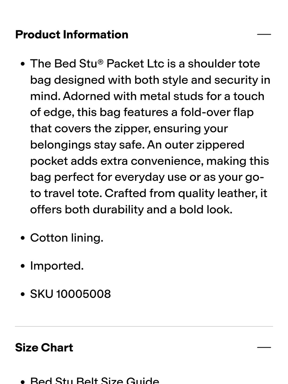Bed Stu Packet LTC Leather Studded Shoulder Bag - Picture 10 of 10